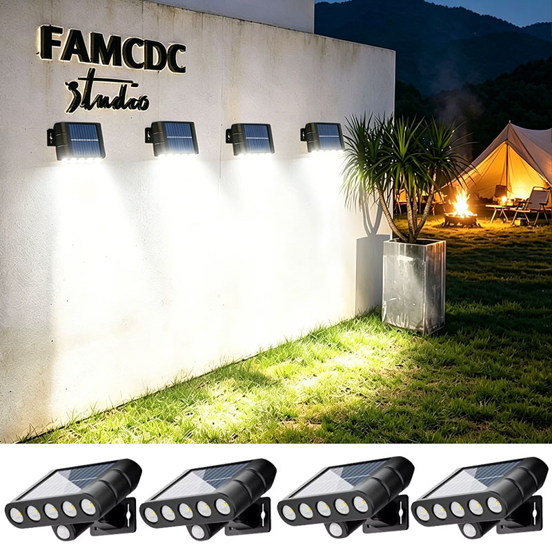 Power Outage Light - 4PCS Solar Powered Outdoor Wall Light
