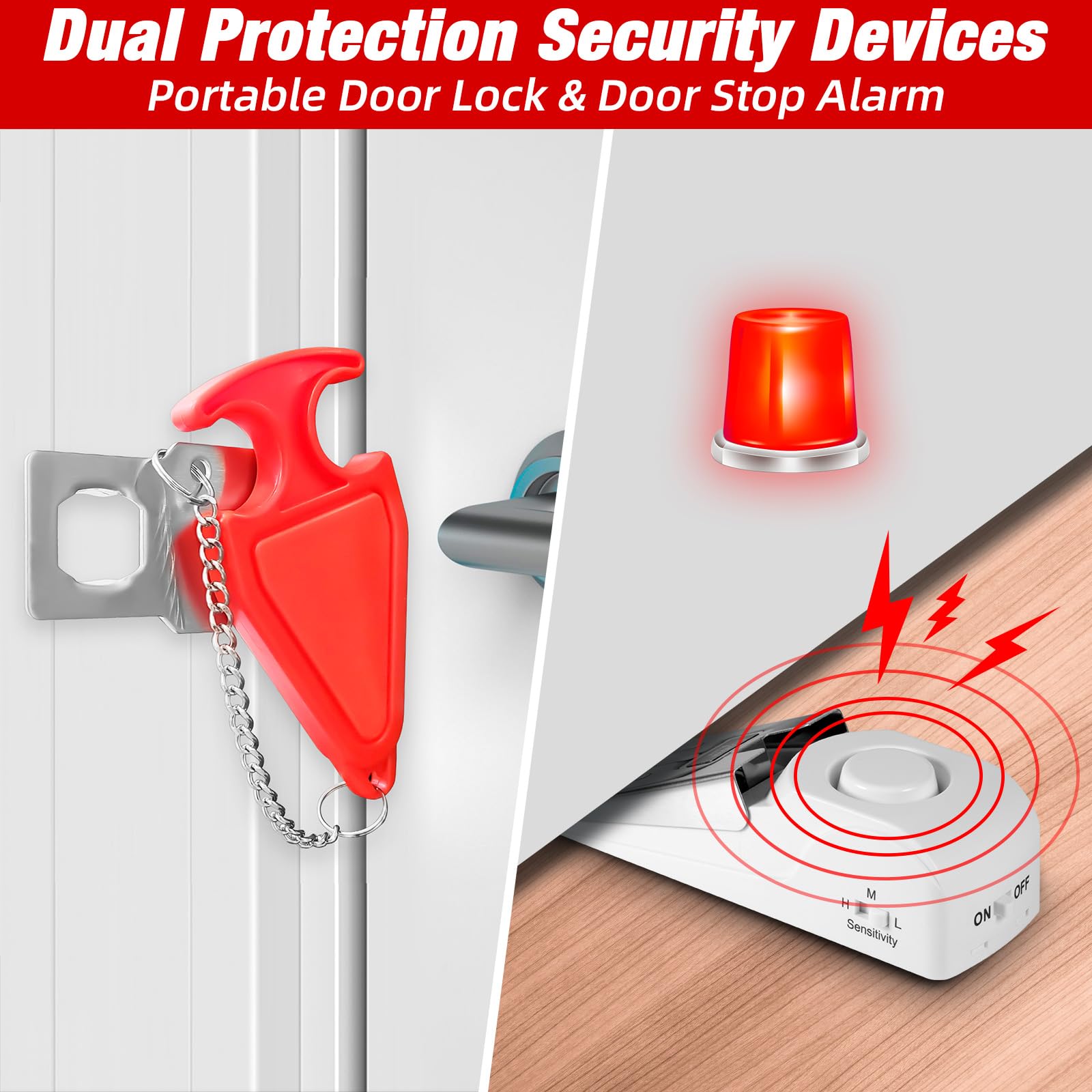 Portable Door Stop Alarm Trave - Door Stop Alarm 评论和价格
