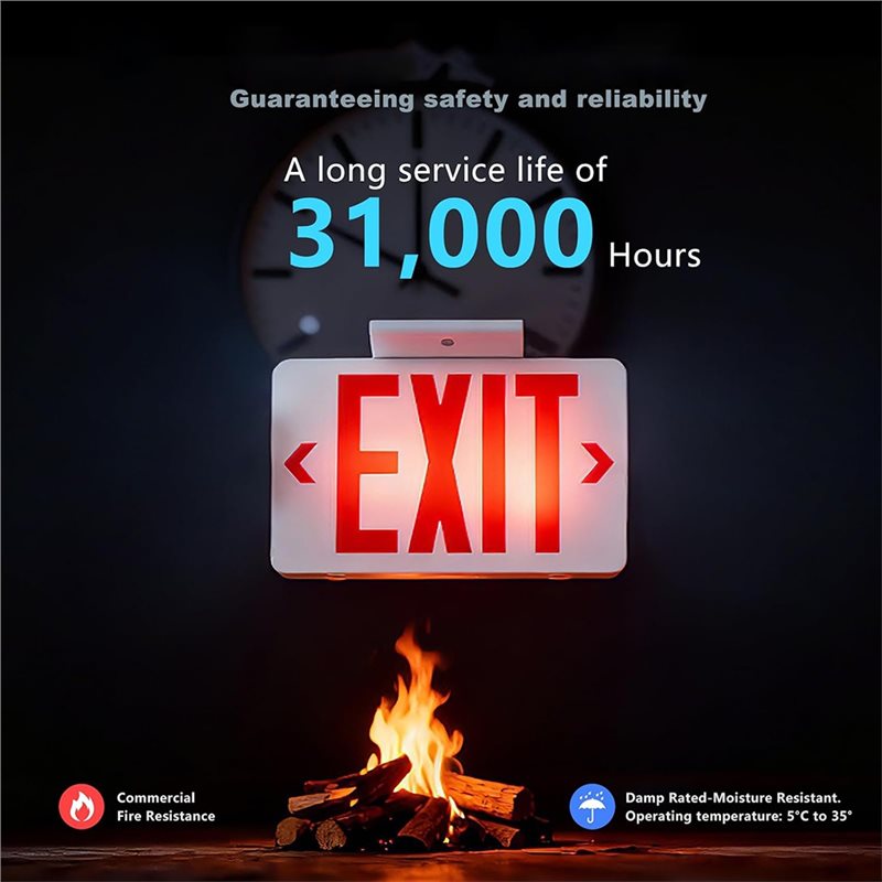 【A10R】Red Exit Sign With Emerg - Emergency Exit Sign 评论和价格