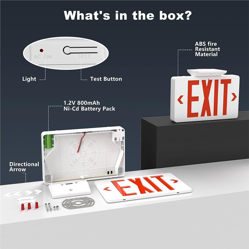 【A10R】Red Exit Sign With Emerg - Emergency Exit Sign 评论和价格