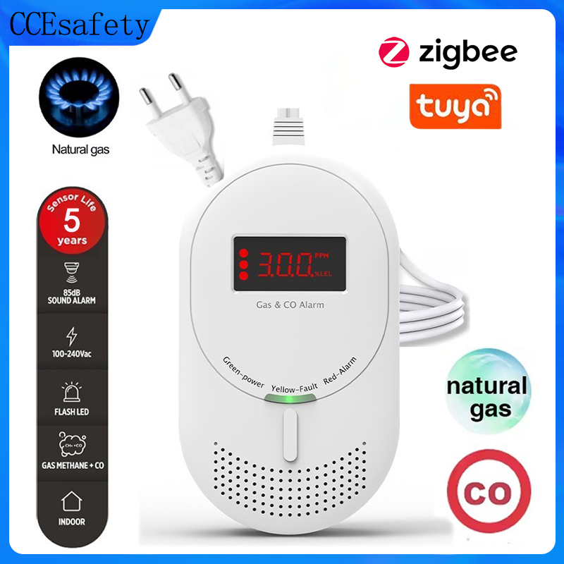 CCEsafety Zigbee Tuya Gas CO D - Co Detector Plug 评论和价格