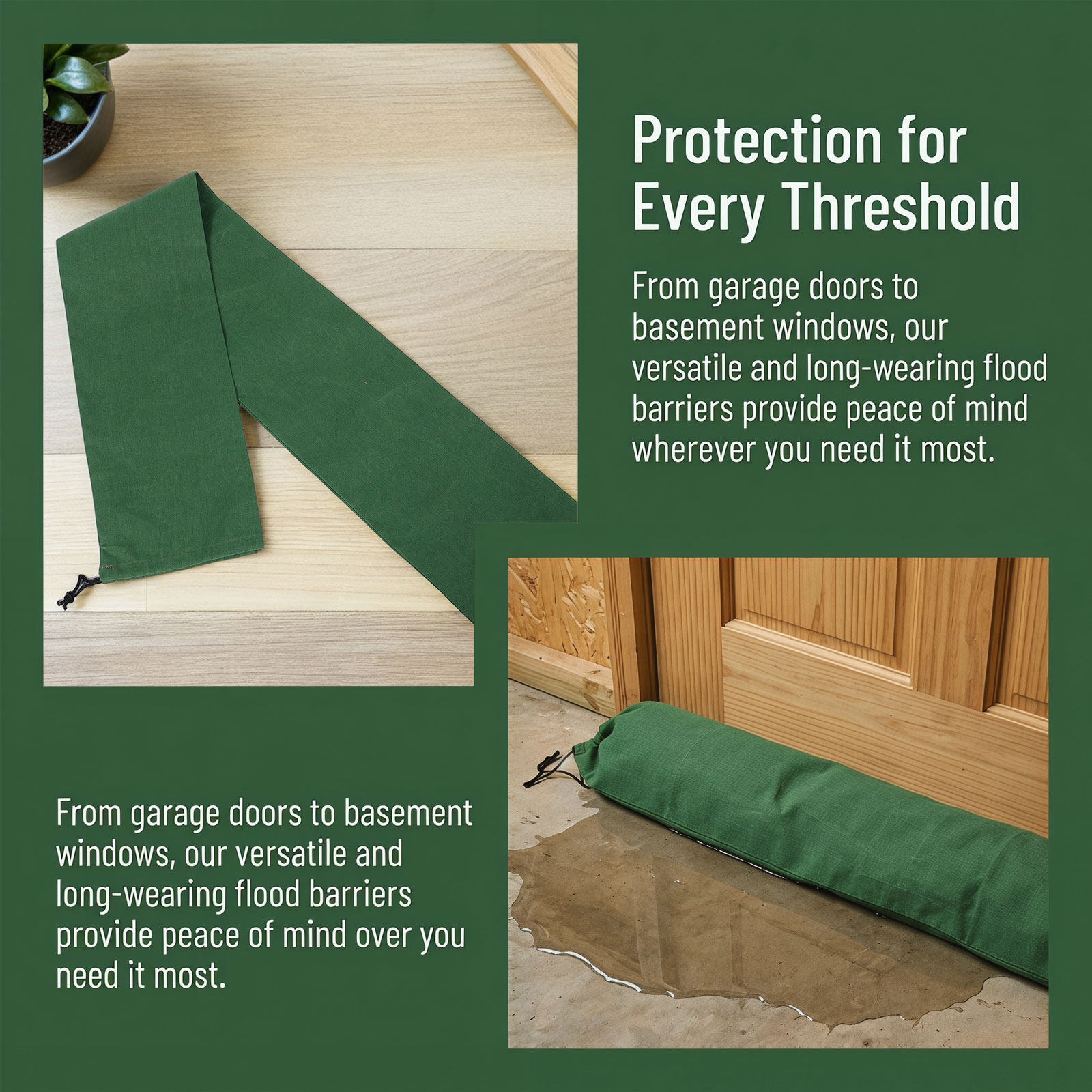 3Pcs Canvas Flood Control Sand - Flood Barrier Bag 评论和价格
