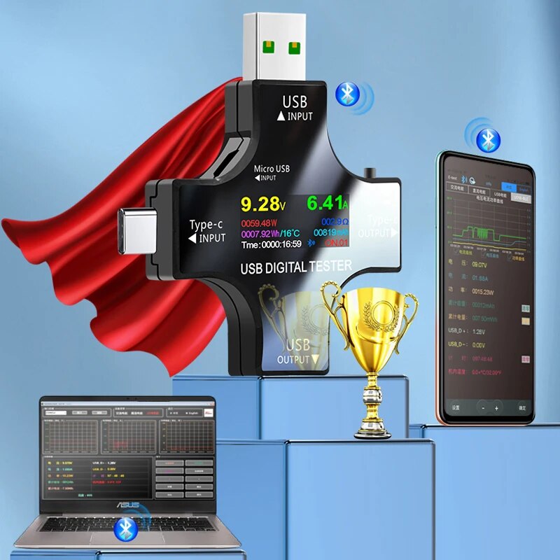 USB Tester DC Type-C PD Digita - Co Detector Plug 评论和价格