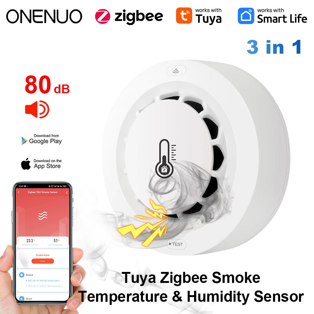 Tuya Zigbee BT Two Connection  - Smoke Detector Interconnected 评论和价格