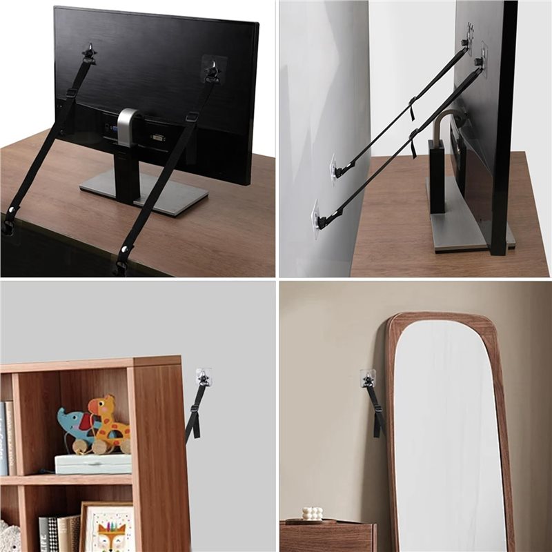 FULL-8 PCS TV Adjustable Safet - Earthquake Anchor Strap 评论和价格