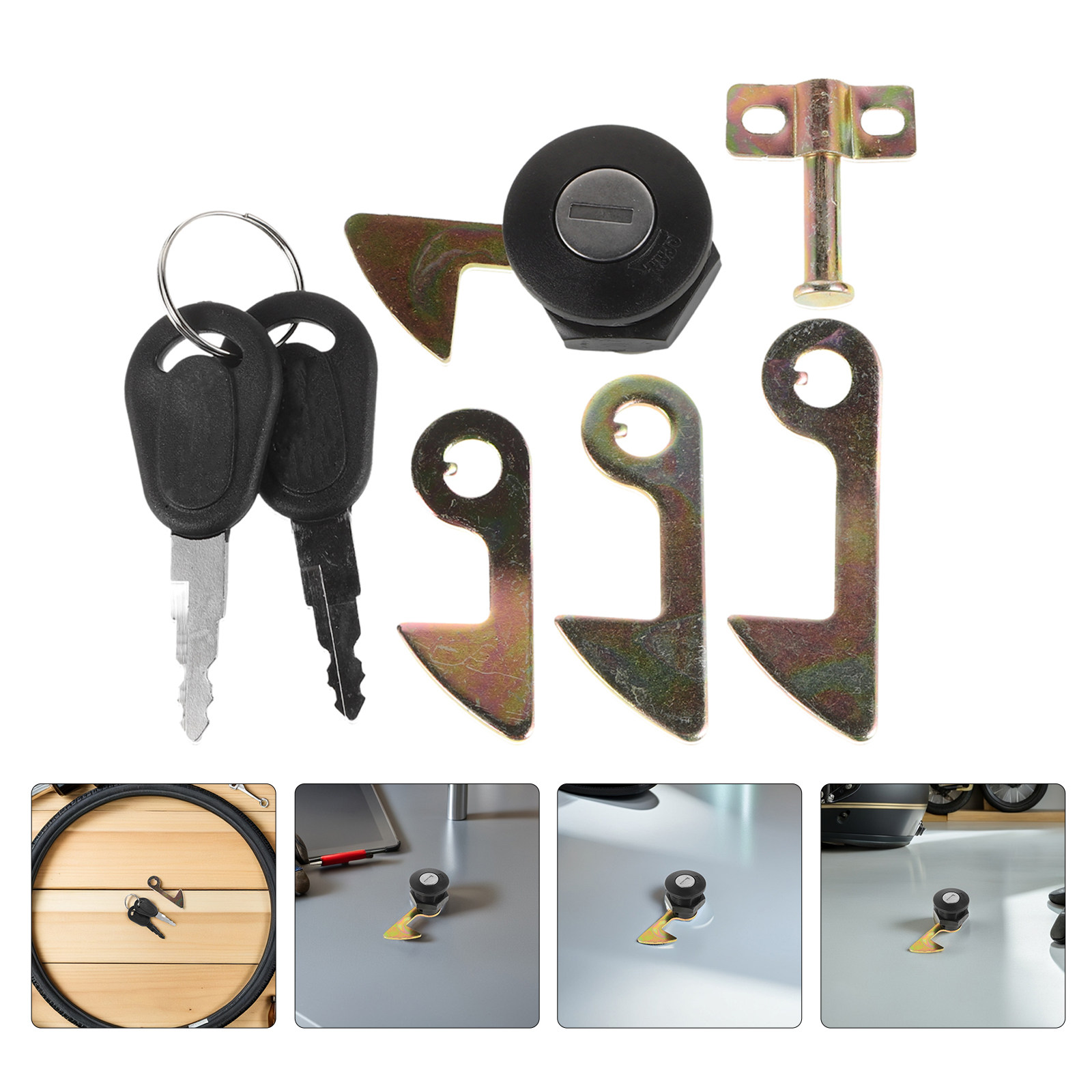 2Set Electric Motorcycle Trunk - Lockbox Key Secure 评论和价格